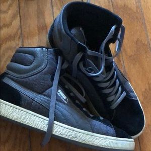 Grey and black pumas